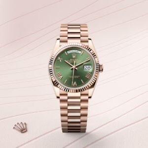 Rolex President Oro Rosa Esfera Verde